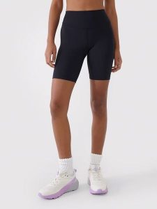 4F Legginsy sportowe w kolorze czarnym rozmiar: L. Czarne legginsy 4f, bez wzorów, z materiału, z podwyższonym stanem. Za 100,52 zł.