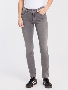 Cross Jeans Dżinsy - Slim fit - w kolorze szarym rozmiar: W27/L34. Szare jeansy Cross Jeans, z aplikacjami, z jeansu, z podwyższonym stanem. Za 105,38 zł.
