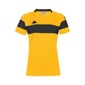 Damski jersey Kappa Dareta. Czarne koszulki sportowe Kappa, bez wzorów, z jersey, bez ramiączek, na fitness i siłownię. Za 152,00 zł.