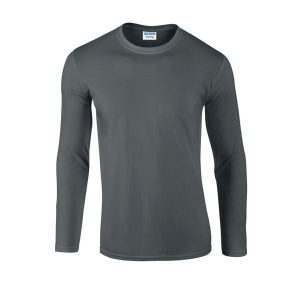 Koszulka Z Długim Rękawem Dla Dorosłych Unisex Soft Touch. Brązowe bluzki GILDAN, s, bez wzorów, sportowe, bez kołnierzyka, bez ramiączek. Za 49,99 zł.