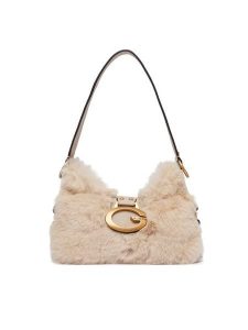 Guess Torebka Camden Mini HWFB93 08720 Beżowy. Brązowe torebki klasyczne Guess, z aplikacjami, z materiału, bez dodatków. Za 584,99 zł.