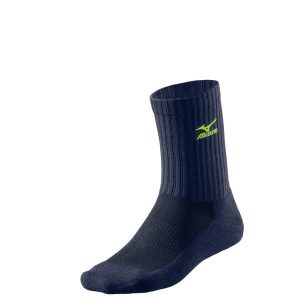 Skarpetki Mizuno Volley Marine. Niebieskie skarpetki Mizuno, bez wzorów, z bawełny. Za 30,08 zł.