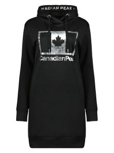 Canadian Peak Sukienka dresowa w kolorze czarnym rozmiar: M. Czarne sukienki Canadian Peak, na co dzień, m, bez wzorów, z dresówki, bez kołnierzyka, bez ramiączek, midi, proste. Za 83,42 zł.