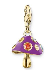 Thomas Sabo Pozłacana zawieszka z kryształami rozmiar: onesize. Czerwone zawieszki Thomas Sabo, z kryształem, pozłacane. Za 173,95 zł.