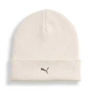 Głęboka czapka z metalowym logo PUMA CAT PUMA Alpine Snow White. Białe czapki Puma, bez wzorów, sportowe. Za 89,00 zł.