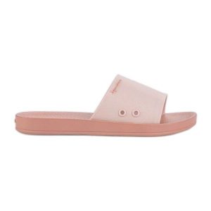 Klapki Ipanema Anat Classic Slide 83583 AS778 różowe. Czerwone klapki bez wzorów, z materiału, bez obcasa. Za 159,88 zł.