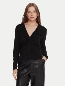 Lola Casademunt by Maite Bluzka MF2515029 Czarny Slim Fit. Czarne bluzki Lola Casademunt by Maite, s, bez wzorów, z wiskozy, bez kołnierzyka, bez ramiączek. Za 349,99 zł.