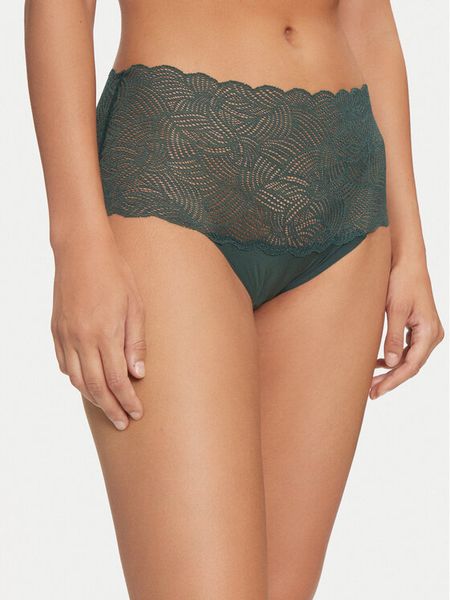 Chantelle Figi klasyczne z wysokim stanem Soft Stretch C11G80 Zielony. Zielone figi Chantelle, bez wzorów, z syntetyku. Za 99,99 zł.