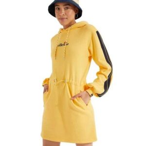 Bluza turystyczna sukienka damska Ellesse Siccus Dress. Żółte bluzy Ellesse, s, bez wzorów, z bawełny, bez kaptura. Za 144,00 zł.