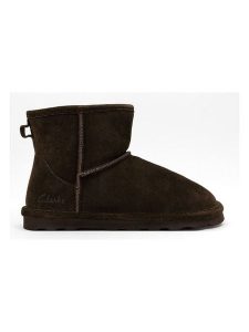 Clarks Skórzane botki zimowe w kolorze brązowym rozmiar: 37. Brązowe botki Clarks, na zimę, bez wzorów, ze skóry, bez obcasa, bez zapięcia. Za 260,99 zł.