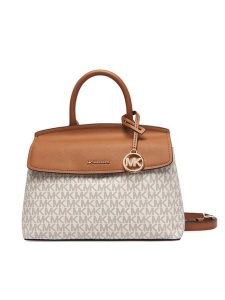 MICHAEL Michael Kors Torebka Landry 30T6GX7S1B Kremowy. Białe kuferki MICHAEL Michael Kors, bez wzorów, ze skóry, bez dodatków. Za 1 019,00 zł.