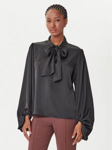 Rinascimento Bluzka CFC0126202003 Czarny Loose Fit. Czarne bluzki Rinascimento, xl, bez wzorów, z syntetyku, bez kołnierzyka, bez ramiączek. Za 309,99 zł.