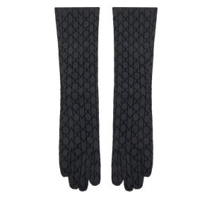 Rękawiczki Damskie Guess. Czarne rękawiczki Guess, z aplikacjami, z dzianiny. Za 239,99 zł.