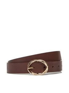 Tommy Hilfiger Pasek Damski Th Chic 2.5 AW0AW17932 Brązowy. Brązowe paski TOMMY HILFIGER, bez wzorów, ze skóry. Za 219,99 zł.