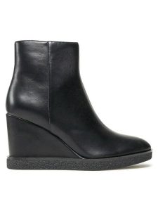 Jenny Fairy Botki LS5843-03 Czarny. Czarne botki Jenny Fairy, bez wzorów, ze skóry, bez obcasa, na koturnie, bez zapięcia. Za 199,99 zł.