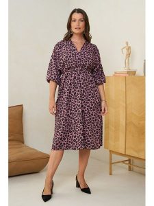 Curvy Lady Sukienka w kolorze różowym rozmiar: 44/46. Różowe sukienki Curvy Lady, bez wzorów, z wiskozy, klasyczne, bez kołnierzyka, bez ramiączek, midi. Za 130,99 zł.