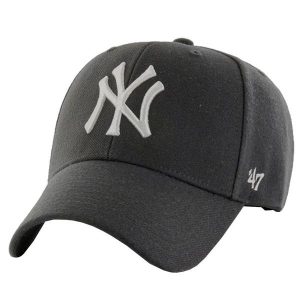Czapka z daszkiem dla dorosłych 47 Brand New York Yankees. Szare czapki 47 Brand, bez wzorów, sportowe. Za 99,99 zł.