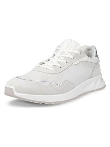 Ecco Skórzane sneakersy "Otm" w kolorze szaro-srebrnym rozmiar: 40. Szare trampki ecco, bez wzorów, bez zapięcia. Za 233,33 zł.