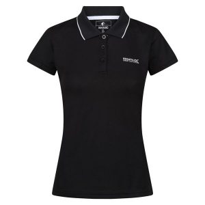 Koszulka Polo Damska Maverick V. Brązowe bluzki Regatta, bez wzorów, bez kołnierzyka, bez ramiączek. Za 84,99 zł.