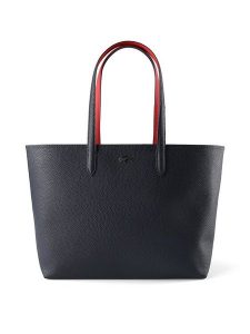Lacoste Torebka Anna NF4823AA Granatowy. Niebieskie shopper bag Lacoste, bez wzorów, ze skóry, bez dodatków. Za 599,99 zł.