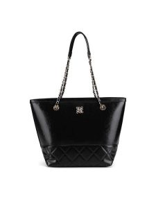 Nine West Torebka BW2A0079 Czarny. Czarne shopper bag Nine West, bez wzorów, z tworzywa sztucznego, bez dodatków. Za 229,99 zł.