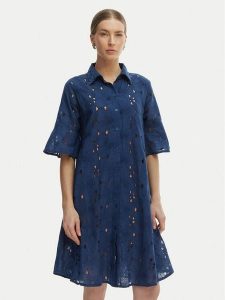 Iconique Sukienka letnia Romina IC26-003 Niebieski Relaxed Fit. Niebieskie kombinezony Iconique, na lato, l, bez wzorów, z bawełny, bez kołnierzyka, bez ramiączek. Za 469,99 zł.