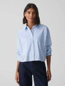 OPUS Koszula w kolorze błękitnym rozmiar: 42. Niebieskie koszule Opus, bez wzorów, bez kołnierzyka, bez ramiączek. Za 121,99 zł.