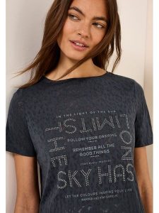 Cecil Koszulka w kolorze czarnym rozmiar: M. Czarne bluzki Cecil, m, bez wzorów, z bawełny, bez kołnierzyka, bez ramiączek. Za 66,00 zł.