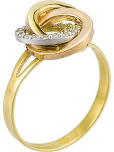 OR ÉCLAT Złoty pierścionek "Croisade" z cyrkoniami rozmiar: 52. Żółte pierścionki OR ÉCLAT, z cyrkonią, złote. Za 1 217,99 zł.