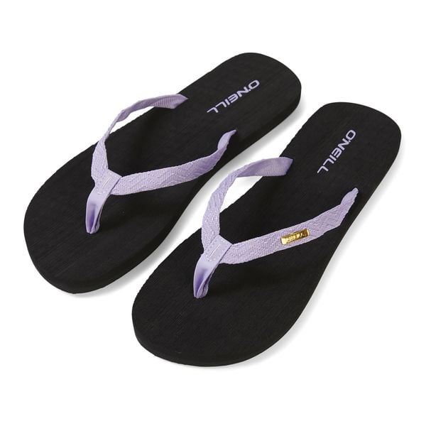 Japonki plażowe damskie O'Neill Ditsy Jacquard Bloom. Fioletowe klapki O'Neill, bez wzorów, z gumy, bez obcasa. Za 47,99 zł.