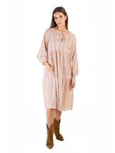 Isla Bonita by SIGRIS Sukienka w kolorze beżowym rozmiar: XL. Brązowe sukienki Isla Bonita by SIGRIS, na co dzień, xl, bez wzorów, z bawełny, bez kołnierzyka, bez ramiączek, midi, proste. Za 119,12 zł.