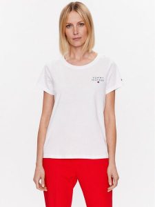 Tommy Hilfiger T-Shirt UW0UW04525 Biały Relaxed Fit. Białe t-shirty TOMMY HILFIGER, m, bez wzorów, z bawełny, bez kołnierzyka, bez ramiączek. Za 119,99 zł.