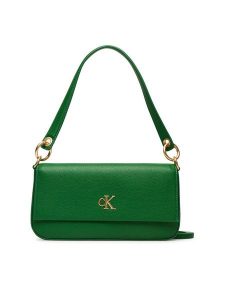Calvin Klein Torebka Minimal Monogram Shoulder Pouch LV04K3161G Zielony. Zielone torebki klasyczne Calvin Klein, bez wzorów, ze skóry, bez dodatków. Za 379,99 zł.