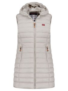 Geographical Norway Kamizelka pikowana "Vatikolor" w kolorze jasnoszarym rozmiar: M. Szare kamizelki Geographical Norway, m, bez wzorów, bez kołnierzyka, bez ramiączek, bez kaptura. Za 201,08 zł.