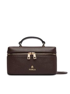 Furla Torebka Camelia Micro WE00625 HSF000 2460S Brązowy. Brązowe kuferki Furla, bez wzorów, ze skóry, bez dodatków. Za 944,99 zł.