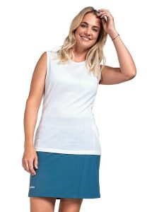 Schöffel Top funkcyjny "Vietas" w kolorze białym rozmiar: 40. Białe topy Schöffel, bez wzorów, bez kołnierzyka, bez ramiączek. Za 66,45 zł.