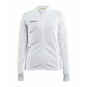 Bluza treningowa damska Craft Evolve Full Zip. Białe bluzy Craft, bez wzorów, bez kaptura. Za 256,00 zł.