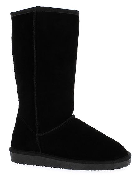 Gooce Skórzane kozaki zimowe "Elidir" w kolorze czarnym rozmiar: 38. Czarne kozaki Gooce, na zimę, bez wzorów, ze skóry, bez obcasa, bez zapięcia. Za 231,13 zł.