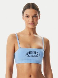 Calvin Klein Underwear Biustonosz top LV00QF8710 Niebieski. Niebieskie topy Calvin Klein Underwear, xs, bez wzorów, z bawełny, bez kołnierzyka, bez ramiączek. Za 189,99 zł.