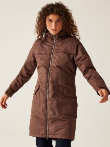 Regatta Parka "Romine II" w kolorze brązowym rozmiar: 34. Brązowe płaszcze Regatta, m, bez wzorów, bez kaptura. Za 176,08 zł.
