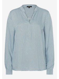 More & More Bluzka w kolorze niebiesko-białym rozmiar: 44. Białe bluzki More & More, s, bez wzorów, z wiskozy, klasyczne, bez kołnierzyka, bez ramiączek. Za 109,52 zł.