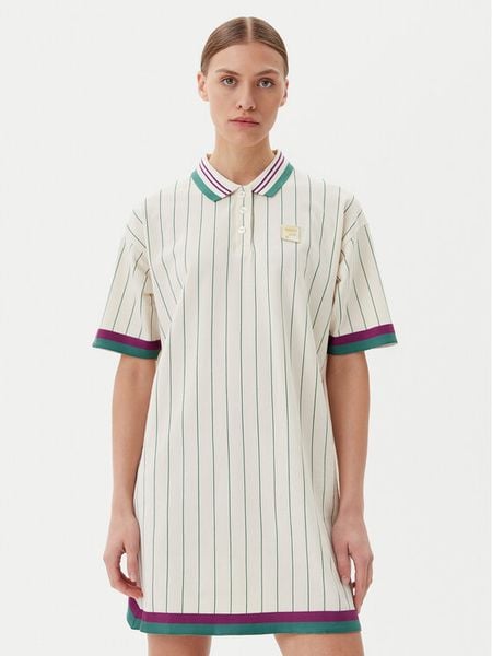 Fila Sukienka codzienna Lavinia FAW0998 Écru Oversize. Kombinezony Fila, xs, bez wzorów, z bawełny, bez kołnierzyka, bez ramiączek. Za 179,99 zł.