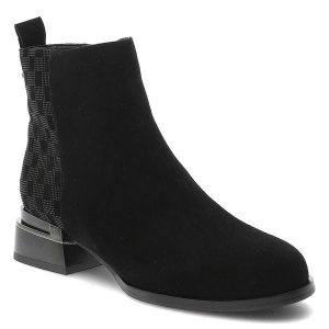 Czarne Botki S.Barski Eleganckie Buty Damskie Na Obcasie. Czarne botki S.BARSKI, na zimę, bez wzorów, bez obcasa, na obcasie, bez zapięcia. Za 263,99 zł.