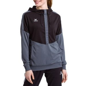 Damska bluza z kapturem Erima Squad. Czarne bluzy Erima, m, bez wzorów, z kapturem. W wyprzedaży za 174,15 zł.