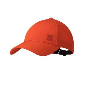 Czapka z daszkiem BUFF SUMMIT CAP SOLID. Niebieskie czapki Buff, bez wzorów, sportowe. Za 104,99 zł.