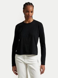 Polo Ralph Lauren Bluzka 211967103002 Czarny Classic Fit. Czarne bluzki Polo Ralph Lauren, s, bez wzorów, z bawełny, bez kołnierzyka, bez ramiączek. Za 389,99 zł.