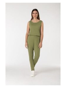 Super.natural Kombinezon "Feel Good" w kolorze khaki rozmiar: L. Brązowe kombinezony super.natural, l, bez wzorów, z wełny, bez kołnierzyka, bez ramiączek. Za 217,99 zł.