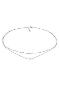 Elli Damski naszyjnik Choker warstwowy z kulkowym łańcuszkiem z kwarcem różowym pozłacane srebro 925 Sterling Silver Naszyjniki 1 ct. Czerwone naszyjniki Elli, z kwarcem, pozłacane. Za 221,39 zł.