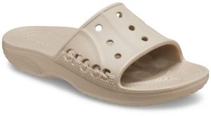 Klapki Dla Dorosłych Crocs Baya II Slide. Białe klapki Crocs, bez wzorów, z materiału, bez obcasa. Za 99,99 zł.