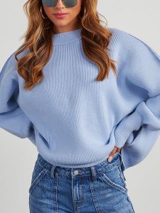 LA Angels Sweter w kolorze błękitnym rozmiar: XL. Niebieskie swetry oversize LA Angels, xl, bez wzorów, bez ramiączek. Za 188,40 zł.